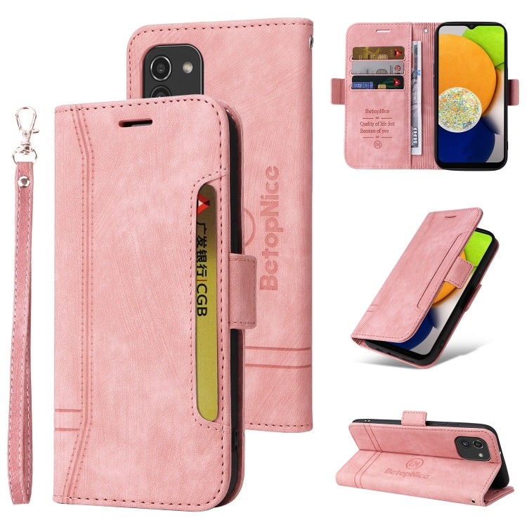 BETOPNICE Dual-side Buckle Leather Phone Case, For Samsung Galaxy A03 164mm, For Samsung Galaxy A03s 166mm, For Samsung Galaxy A03 166mm, For Samsung Galaxy A12 5G / 4G