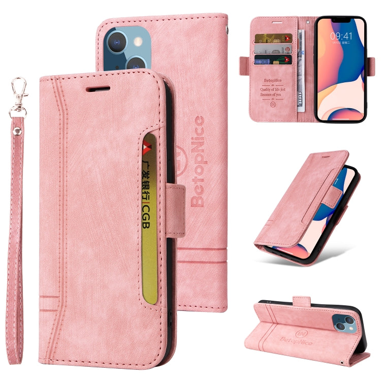 BETOPNICE Dual-side Buckle Leather Phone Case, For iPhone 14, For iPhone 14 Plus, For iPhone 14 Pro, For iPhone 14 Pro Max