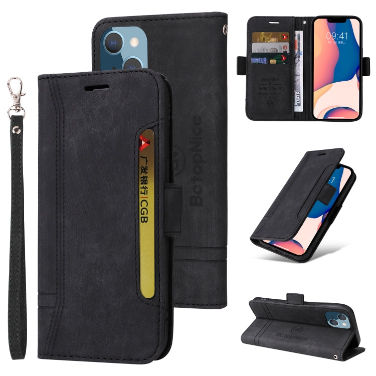 BETOPNICE Dual-side Buckle Leather Phone Case, For iPhone 14, For iPhone 14 Plus, For iPhone 14 Pro, For iPhone 14 Pro Max