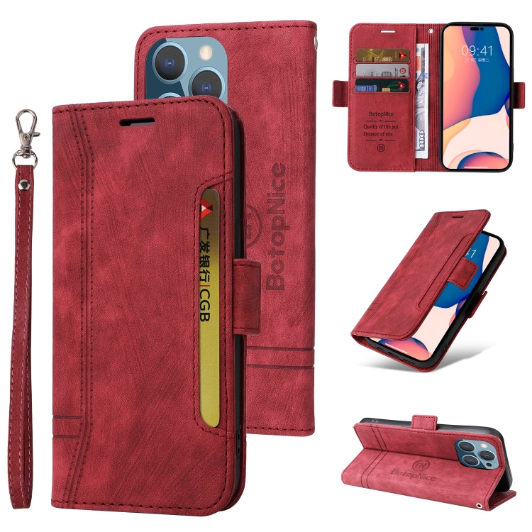 BETOPNICE Dual-side Buckle Leather Phone Case, For iPhone 14, For iPhone 14 Plus, For iPhone 14 Pro, For iPhone 14 Pro Max