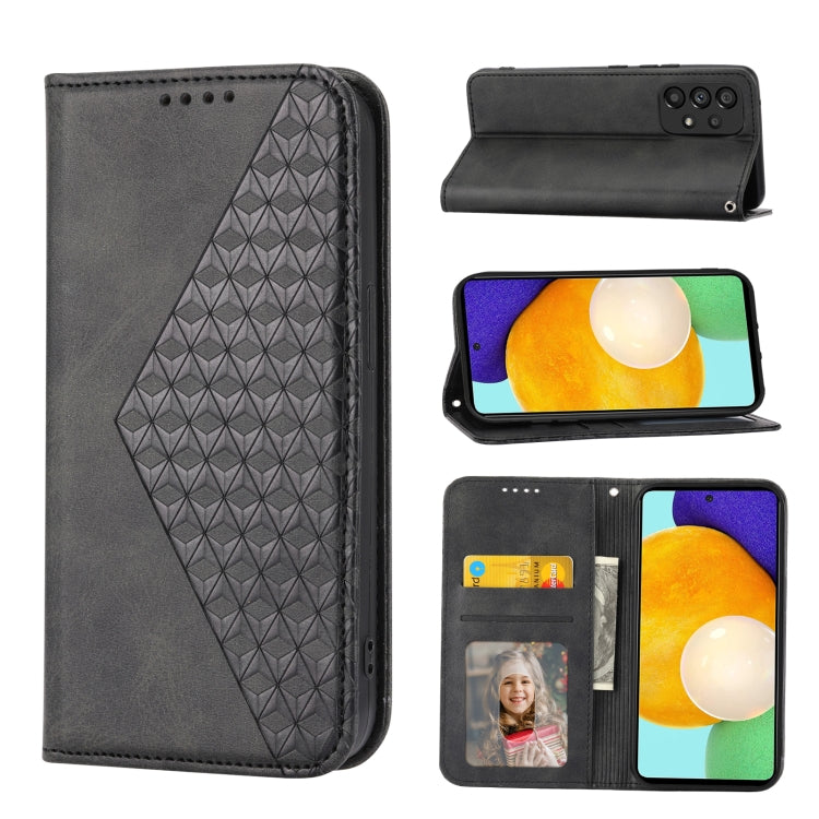 Cubic Grid Calf Texture Magnetic Closure Leather Phone Case, For Samsung Galaxy A52 4G / 5G, For Samsung Galaxy A72 4G / 5G, For Samsung Galaxy A22 4G, For Samsung Galaxy A22 5G