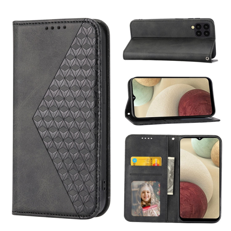 Cubic Grid Calf Texture Magnetic Closure Leather Phone Case, For Samsung Galaxy A52 4G / 5G, For Samsung Galaxy A72 4G / 5G, For Samsung Galaxy A22 4G, For Samsung Galaxy A22 5G