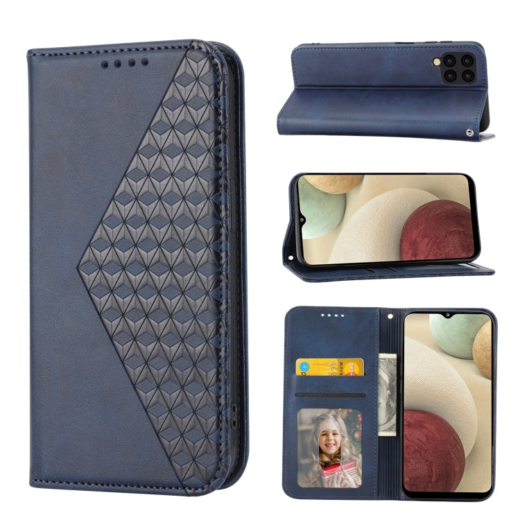 Cubic Grid Calf Texture Magnetic Closure Leather Phone Case, For Samsung Galaxy A52 4G / 5G, For Samsung Galaxy A72 4G / 5G, For Samsung Galaxy A22 4G, For Samsung Galaxy A22 5G