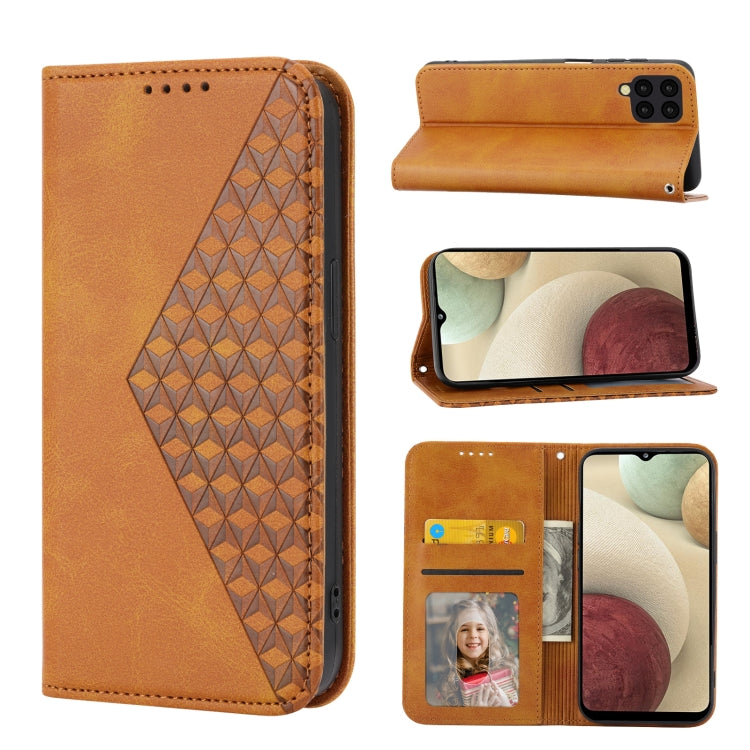 Cubic Grid Calf Texture Magnetic Closure Leather Phone Case, For Samsung Galaxy A52 4G / 5G, For Samsung Galaxy A72 4G / 5G, For Samsung Galaxy A22 4G, For Samsung Galaxy A22 5G