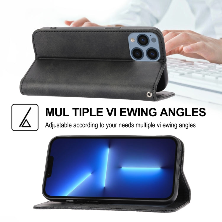 Cubic Grid Calf Texture Magnetic Closure Leather Phone Case, For iPhone 11 Pro, For iPhone 11 Pro Max, For iPhone X / XS, For iPhone XR