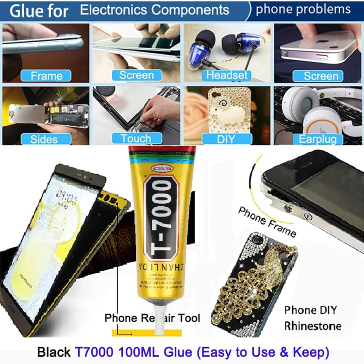 T-7000 Black Adhesive Glue – LCD Screen & Multi-Purpose Repair Adhesive, 15ml / 50ml / 110ml