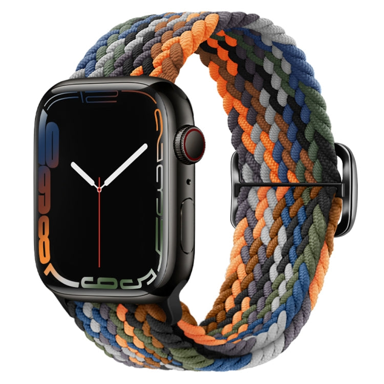 Buckle Nylon Braided Watch Band, For Apple Watch Ultra 49mm / Series 8&7 45mm / SE 2&6&SE&5&4 44mm / 3&2&1 42mm