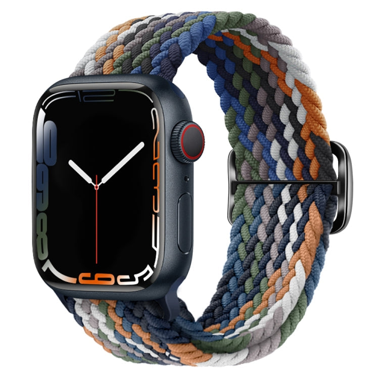Buckle Nylon Braided Watch Band, For Apple Watch Ultra 49mm / Series 8&7 45mm / SE 2&6&SE&5&4 44mm / 3&2&1 42mm