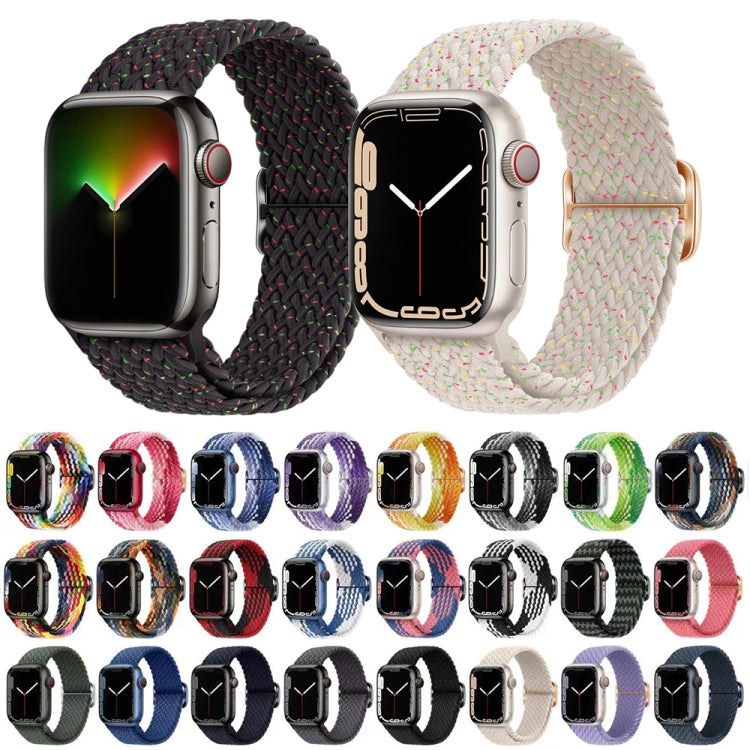 Buckle Nylon Braided Watch Band, For Apple Watch Ultra 49mm / Series 8&7 45mm / SE 2&6&SE&5&4 44mm / 3&2&1 42mm