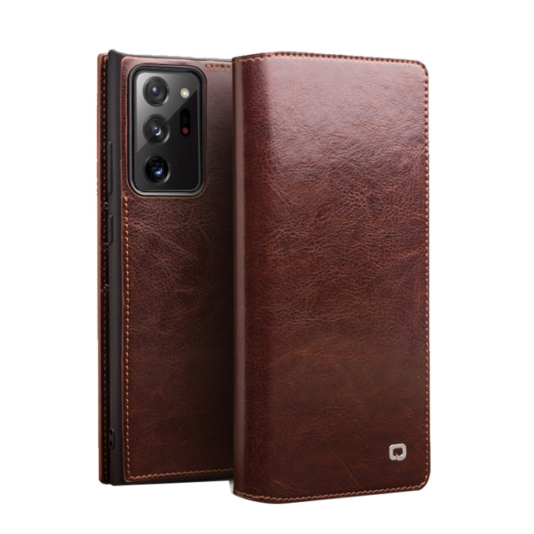 QIALINO Genuine Leather Phone Case, For Samsung Galaxy Note20 Ultra, For Samsung Galaxy S21 5G, For Samsung Galaxy S21 Ultra 5G, For Samsung Galaxy S22 Ultra 5G, For Samsung Galaxy S22+ 5G, For Samsung Galaxy S22 5G