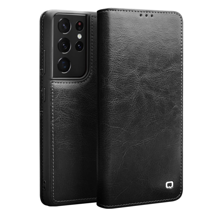 QIALINO Genuine Leather Phone Case, For Samsung Galaxy Note20 Ultra, For Samsung Galaxy S21 5G, For Samsung Galaxy S21 Ultra 5G, For Samsung Galaxy S22 Ultra 5G, For Samsung Galaxy S22+ 5G, For Samsung Galaxy S22 5G