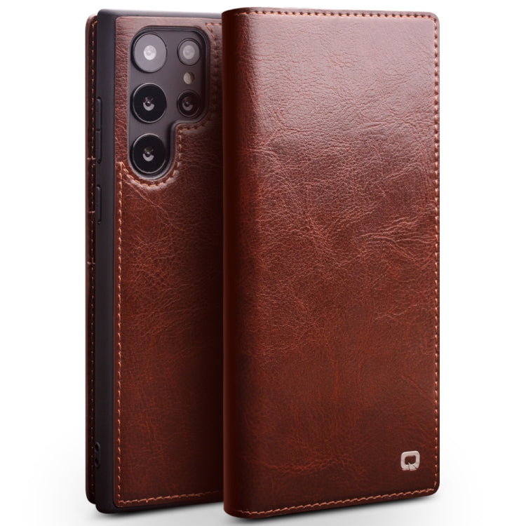 QIALINO Genuine Leather Phone Case, For Samsung Galaxy Note20 Ultra, For Samsung Galaxy S21 5G, For Samsung Galaxy S21 Ultra 5G, For Samsung Galaxy S22 Ultra 5G, For Samsung Galaxy S22+ 5G, For Samsung Galaxy S22 5G