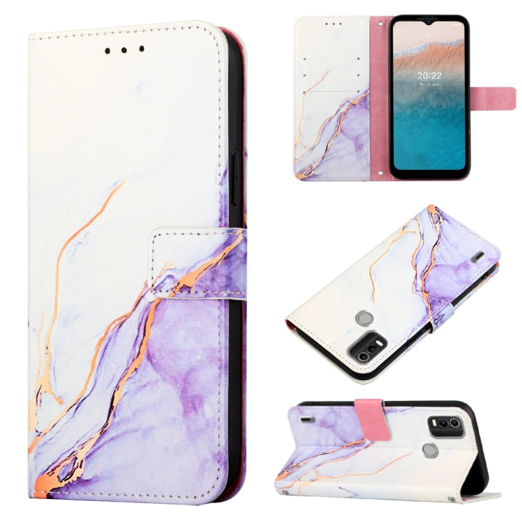 PT003 Marble Pattern Flip Leather Phone Case, For Nokia C2 2ND Edition, For Nokia C21, For Nokia C21 Plus, For Nokia C100