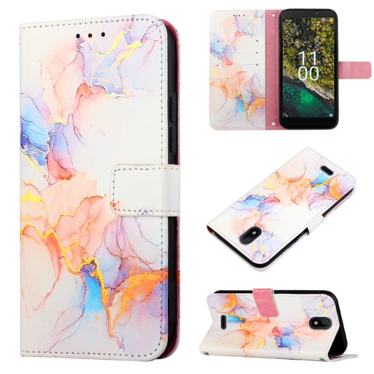 PT003 Marble Pattern Flip Leather Phone Case, For Nokia C2 2ND Edition, For Nokia C21, For Nokia C21 Plus, For Nokia C100