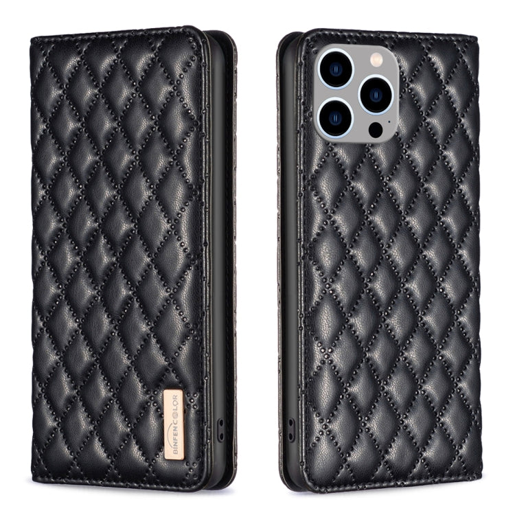 Diamond Lattice Magnetic Leather Flip Phone Case, For iPhone 14 Pro Max, For iPhone 14 Pro, For iPhone 14 Plus, For iPhone 14