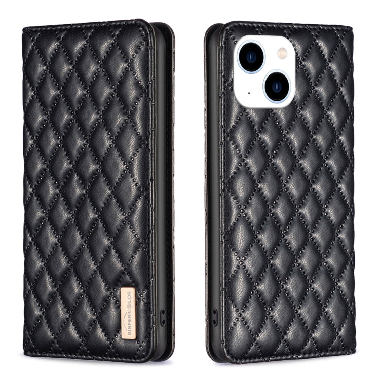 Diamond Lattice Magnetic Leather Flip Phone Case, For iPhone 14 Pro Max, For iPhone 14 Pro, For iPhone 14 Plus, For iPhone 14