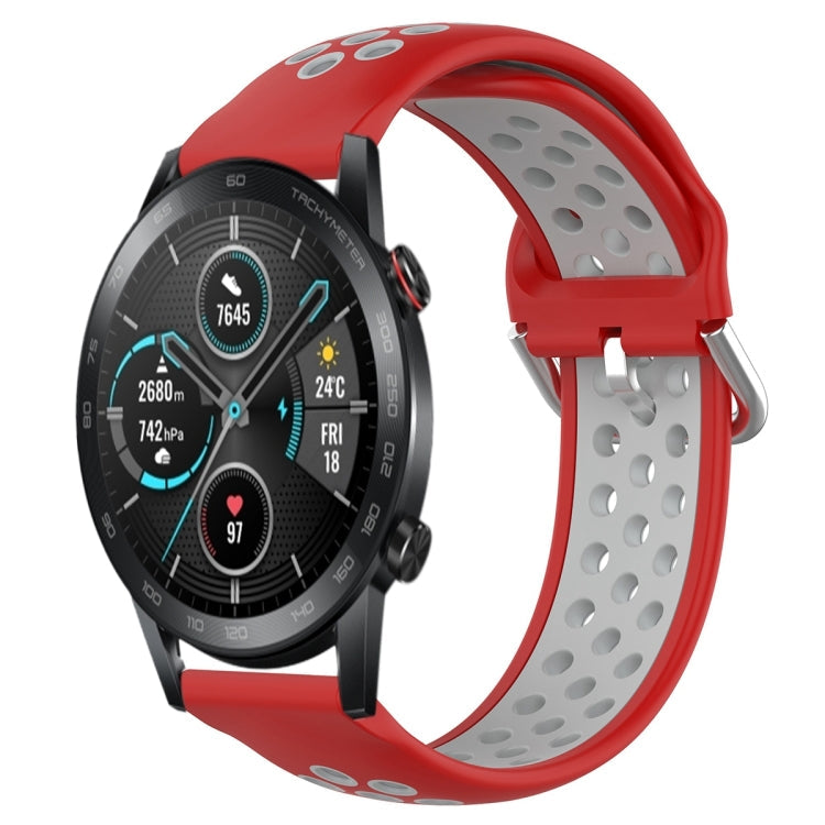 22mm Clasp Two Color Sport Wrist Strap Watchband, For Huawei Honor Magic Watch 2 46mm