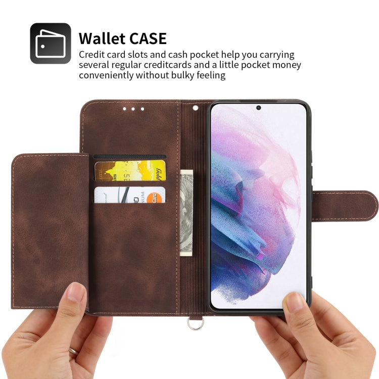 Skin-feel Flowers Embossed Wallet Leather Phone Case, For Samsung Galaxy S21+ 5G, For Samsung Galaxy S21 5G, For Samsung Galaxy S22 Ultra 5G, For Samsung Galaxy S22+ 5G