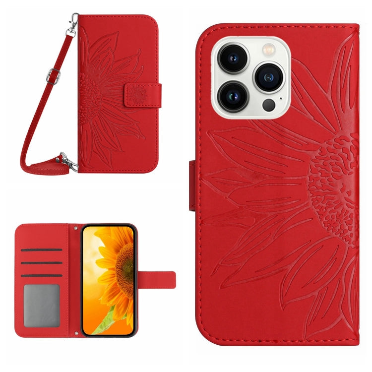 Skin Feel Sun Flower Pattern Flip Leather Phone Case, For iPhone 13 Pro, For iPhone 13 Pro Max