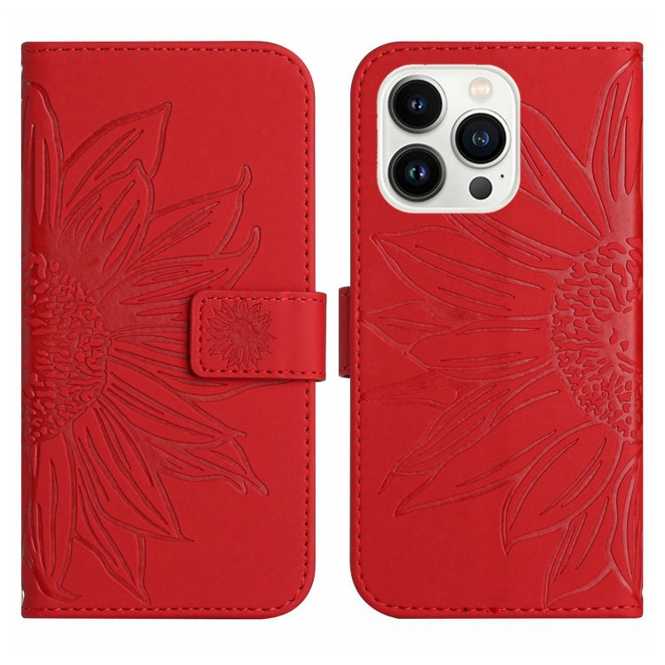 Skin Feel Sun Flower Pattern Flip Leather Phone Case, For iPhone 13 Pro, For iPhone 13 Pro Max