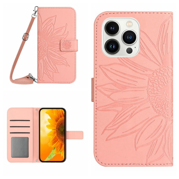 Skin Feel Sun Flower Pattern Flip Leather Phone Case, For iPhone 13 Pro, For iPhone 13 Pro Max