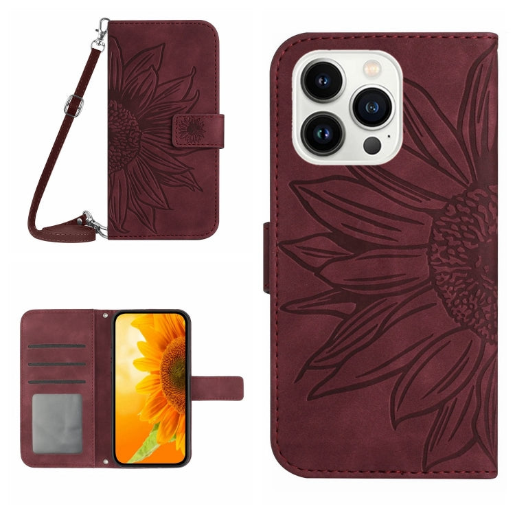 Skin Feel Sun Flower Pattern Flip Leather Phone Case, For iPhone 13 Pro, For iPhone 13 Pro Max