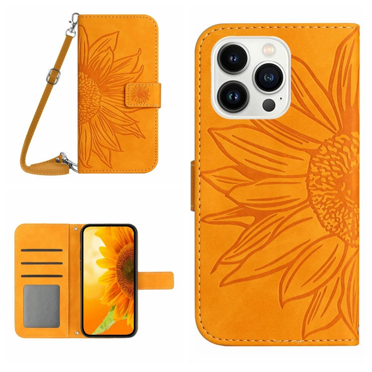 Skin Feel Sun Flower Pattern Flip Leather Phone Case, For iPhone 13 Pro, For iPhone 13 Pro Max