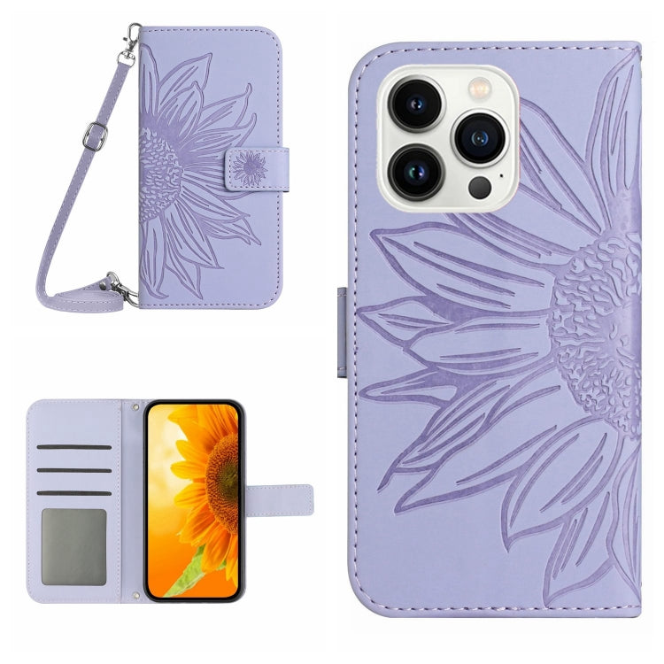 Skin Feel Sun Flower Pattern Flip Leather Phone Case, For iPhone 13 Pro, For iPhone 13 Pro Max