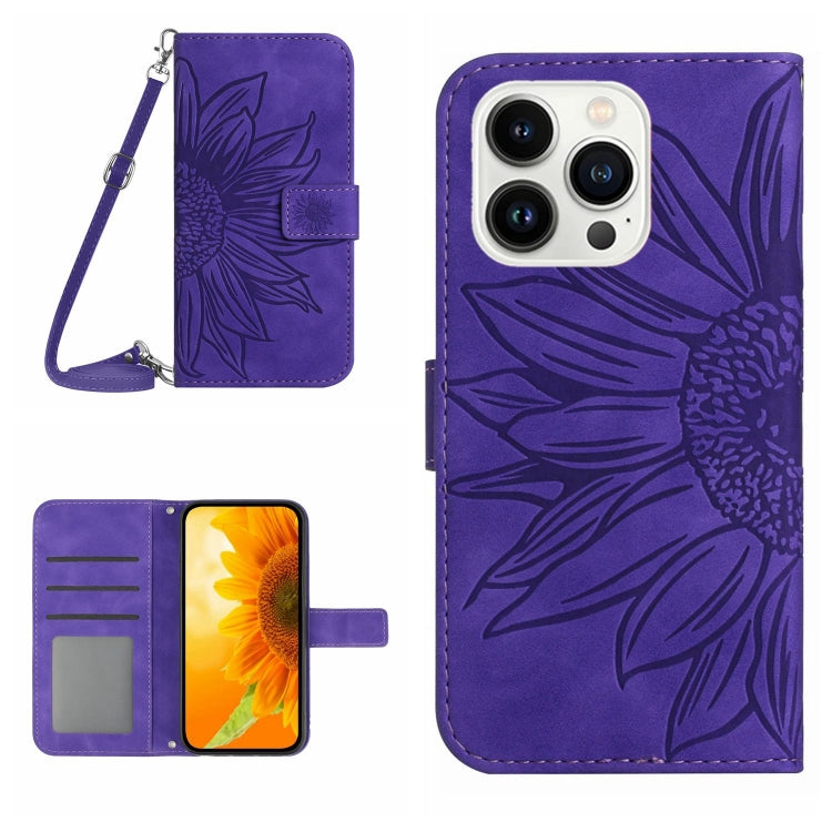 Skin Feel Sun Flower Pattern Flip Leather Phone Case, For iPhone 13 Pro, For iPhone 13 Pro Max