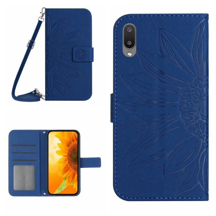 Skin Feel Sun Flower Pattern Flip Leather Phone Case, For Samsung Galaxy A02 EU Edition/M02, For Samsung Galaxy A03 164mm
