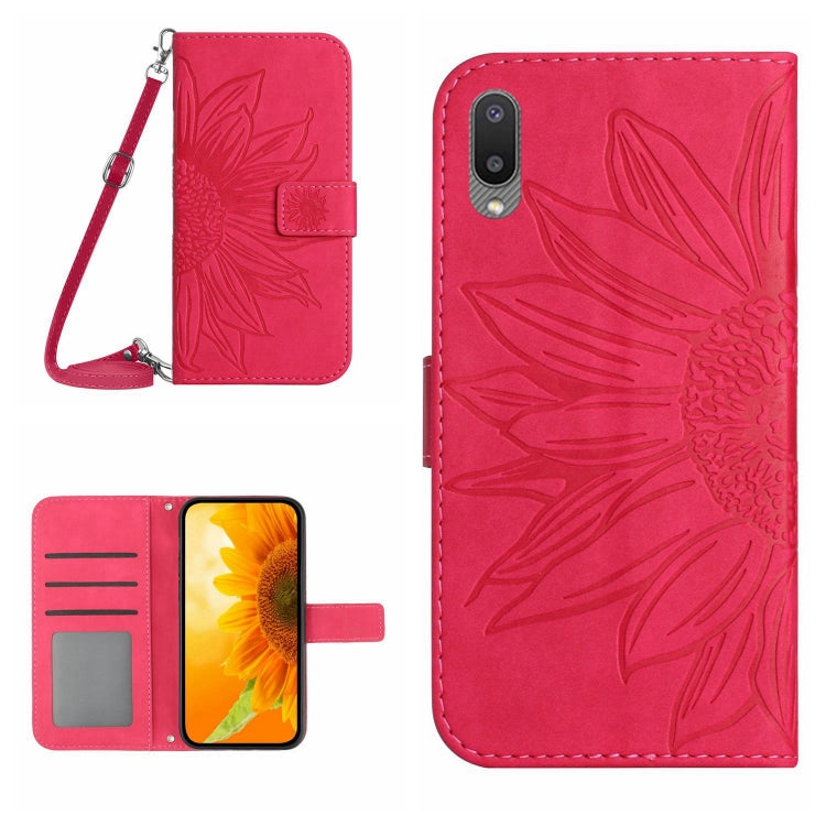 Skin Feel Sun Flower Pattern Flip Leather Phone Case, For Samsung Galaxy A02 EU Edition/M02, For Samsung Galaxy A03 164mm