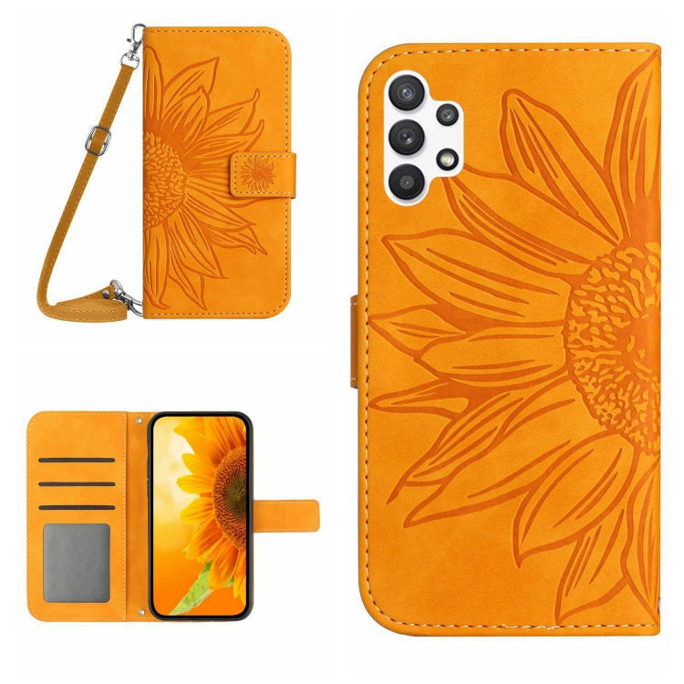 Skin Feel Sun Flower Pattern Flip Leather Phone Case, For Samsung Galaxy A13 4G, For Samsung Galaxy A13 5G