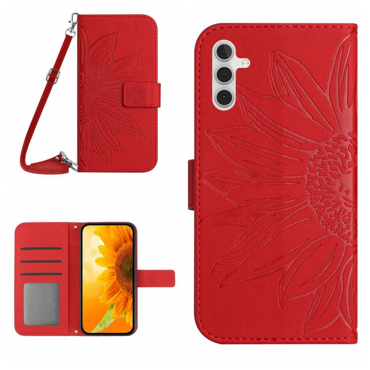 Skin Feel Sun Flower Pattern Flip Leather Phone Case, For Samsung Galaxy A13 4G, For Samsung Galaxy A13 5G