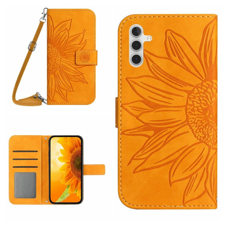 Skin Feel Sun Flower Pattern Flip Leather Phone Case, For Samsung Galaxy A13 4G, For Samsung Galaxy A13 5G