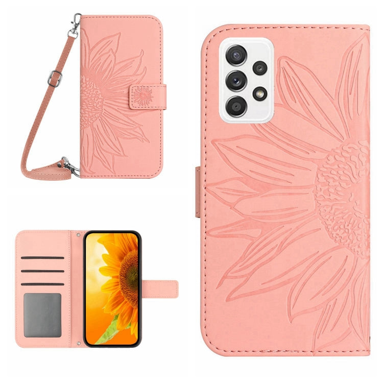 Skin Feel Sun Flower Pattern Flip Leather Phone Case, For Samsung Galaxy A53 5G, For Samsung Galaxy A70/A70S