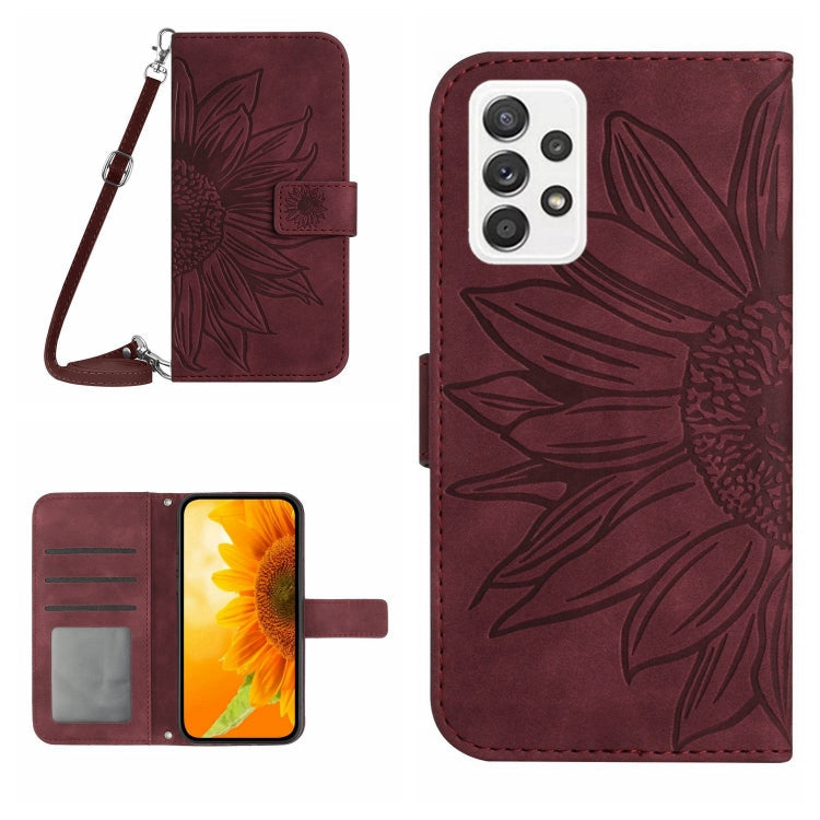 Skin Feel Sun Flower Pattern Flip Leather Phone Case, For Samsung Galaxy A53 5G, For Samsung Galaxy A70/A70S