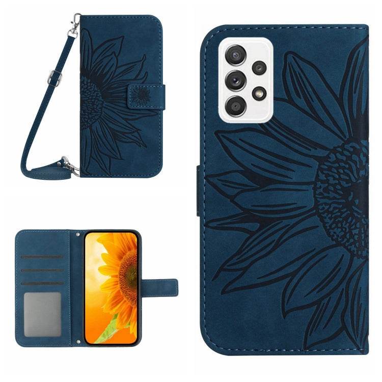 Skin Feel Sun Flower Pattern Flip Leather Phone Case, For Samsung Galaxy A53 5G, For Samsung Galaxy A70/A70S