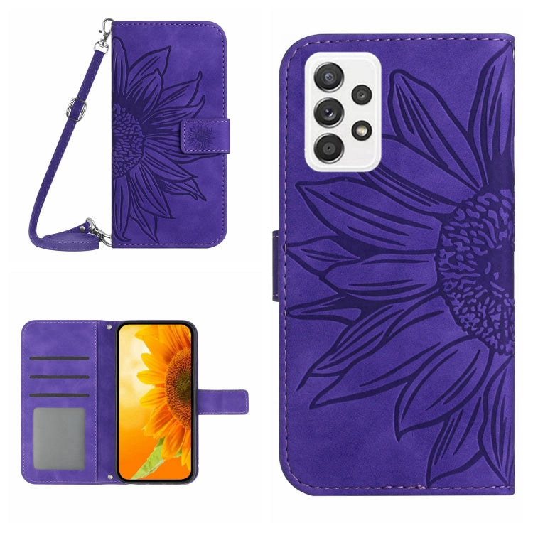 Skin Feel Sun Flower Pattern Flip Leather Phone Case, For Samsung Galaxy A53 5G, For Samsung Galaxy A70/A70S