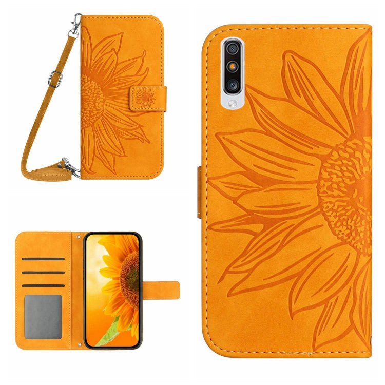 Skin Feel Sun Flower Pattern Flip Leather Phone Case, For Samsung Galaxy A53 5G, For Samsung Galaxy A70/A70S