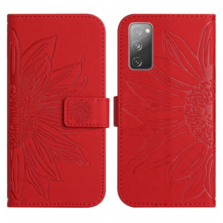 Skin Feel Sun Flower Pattern Flip Leather Phone Case, For Samsung Galaxy S20 FE, For Samsung Galaxy S20+