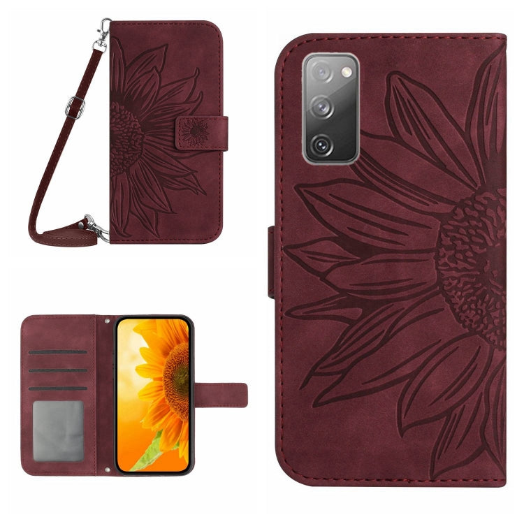 Skin Feel Sun Flower Pattern Flip Leather Phone Case, For Samsung Galaxy S20 FE, For Samsung Galaxy S20+