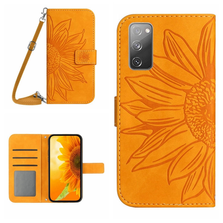 Skin Feel Sun Flower Pattern Flip Leather Phone Case, For Samsung Galaxy S20 FE, For Samsung Galaxy S20+