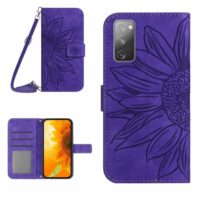 Skin Feel Sun Flower Pattern Flip Leather Phone Case, For Samsung Galaxy S20 FE, For Samsung Galaxy S20+