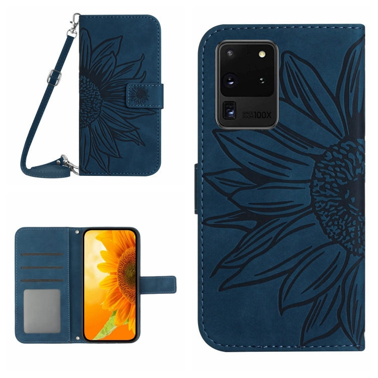 Skin Feel Sun Flower Pattern Flip Leather Phone Case, For Samsung Galaxy S20 Ultra, For Samsung Galaxy S21 5G