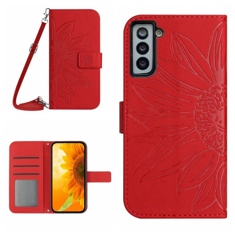 Skin Feel Sun Flower Pattern Flip Leather Phone Case, For Samsung Galaxy S22 Ultra 5G, For Samsung Galaxy S22+ 5G