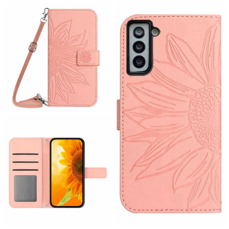 Skin Feel Sun Flower Pattern Flip Leather Phone Case, For Samsung Galaxy S22 Ultra 5G, For Samsung Galaxy S22+ 5G