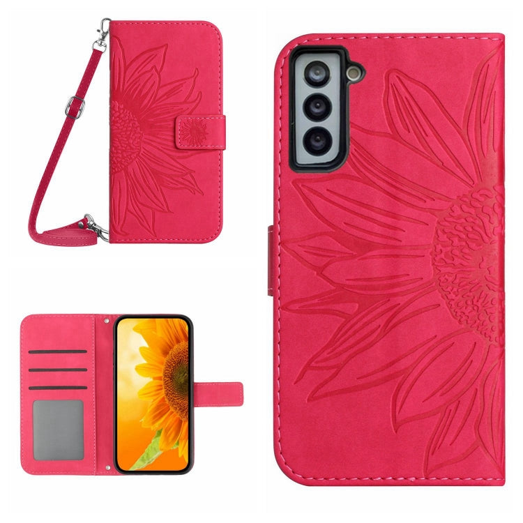 Skin Feel Sun Flower Pattern Flip Leather Phone Case, For Samsung Galaxy S22 Ultra 5G, For Samsung Galaxy S22+ 5G