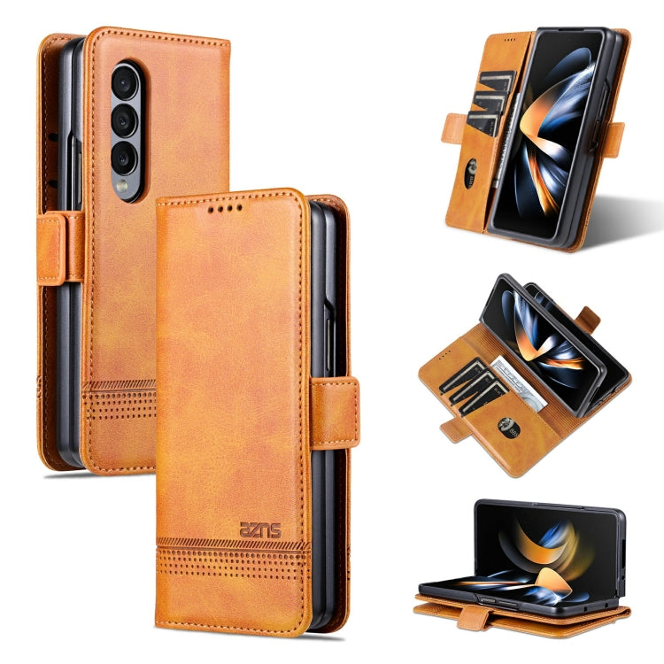 AZNS Magnetic Calf Texture Horizontal Flip Leather Phone Case, For Samsung Galaxy Z Fold3 5G, For Samsung Galaxy Z Fold4
