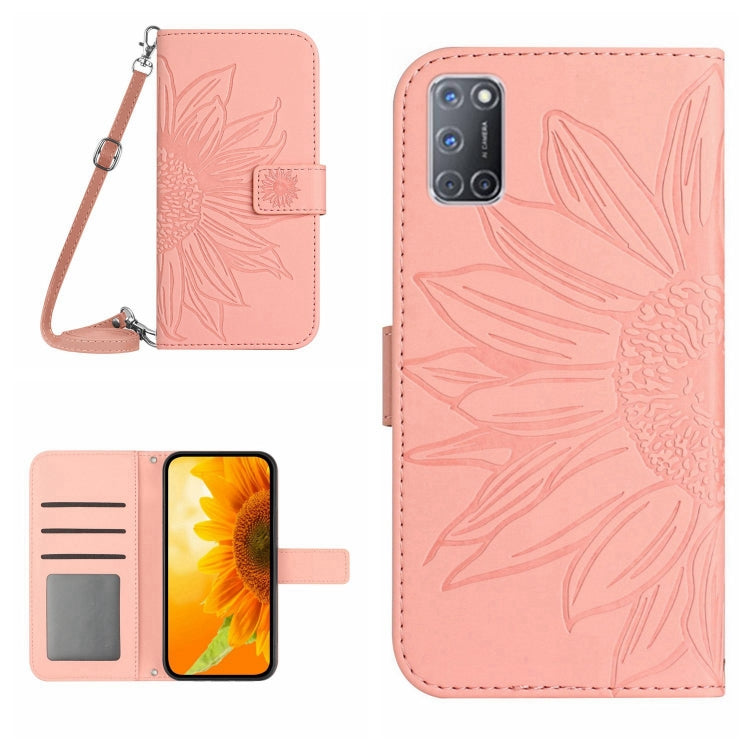 Skin Feel Sun Flower Pattern Flip Leather Phone Case with Lanyard, For OPPO A52/A72/A92, For OPPO A53 4G/A32/A33 2020/A53S