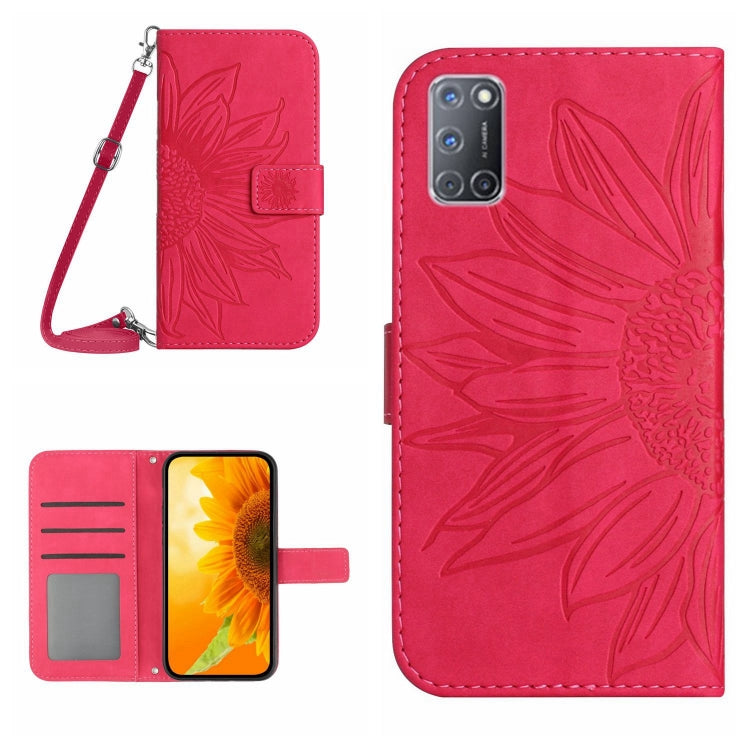Skin Feel Sun Flower Pattern Flip Leather Phone Case with Lanyard, For OPPO A52/A72/A92, For OPPO A53 4G/A32/A33 2020/A53S